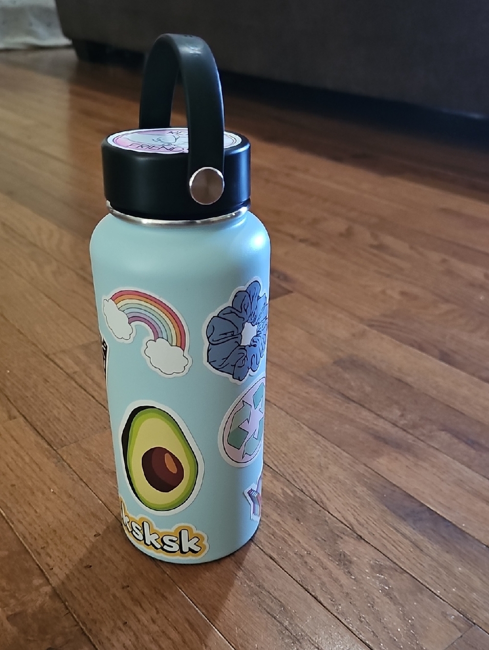 Hydro Flask Frost Light Blue Wide Mouth Bottle 32 OZ.